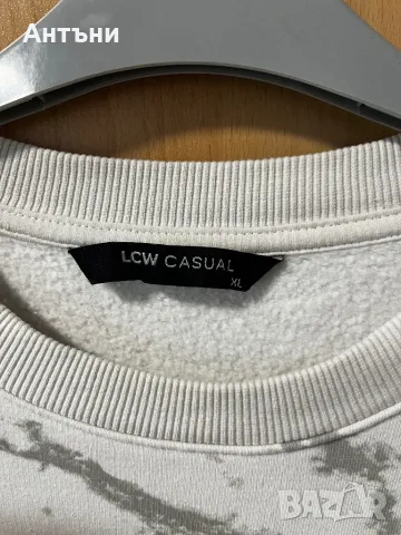 Бяла блуза с надписи на LC Waikiki, снимка 5 - Блузи - 48625235