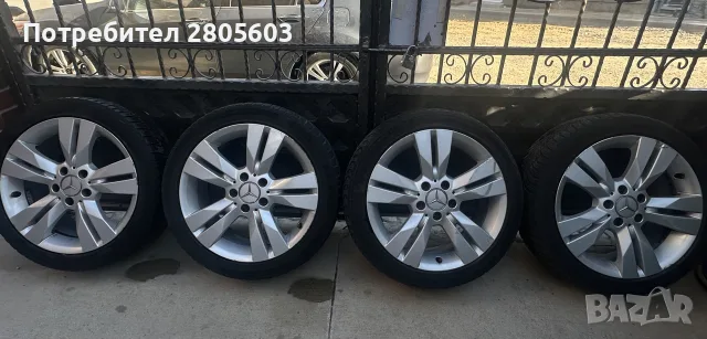Оригинални лети джанти 17" за Mercedes с гуми Nexen 225/45 R17, снимка 4 - Гуми и джанти - 56131531
