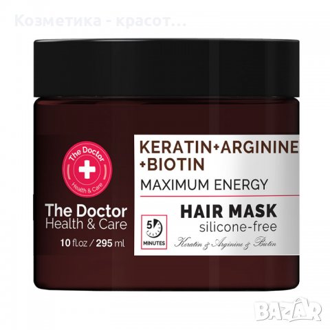 The Doctor Енергизираща маска с кератин, аргинин и биотин, 295 мл