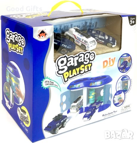 Детска автомивка с изстрелвачка и 3 коли, снимка 2 - Коли, камиони, мотори, писти - 42887164