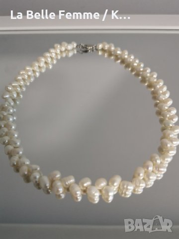 Колиета от естествени перли, снимка 3 - Колиета, медальони, синджири - 38108051