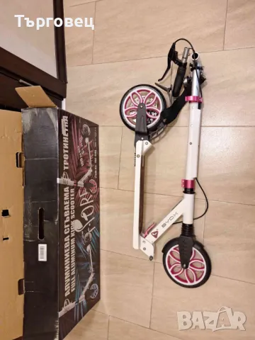 Тротинетка BYOX  Fiore розов MC-04A , 100kg max , 6+years, снимка 10 - Други спортове - 48933557