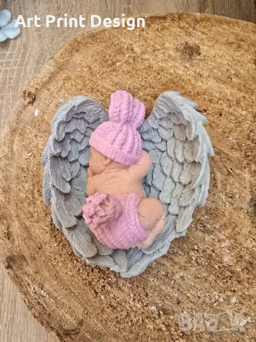 ~•°Гипсова фигурка Спящо бебче °•~, снимка 1