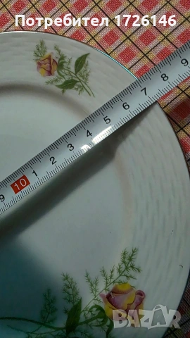 Порцеланови чинии със златен кант от Чехословакия - 6 броя , снимка 5 - Чинии - 54044948