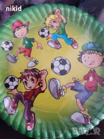 Футбол Спорт Гол футболна топка 8 бр големи парти чинии чинийки картинени, снимка 2 - Чинии - 40474594