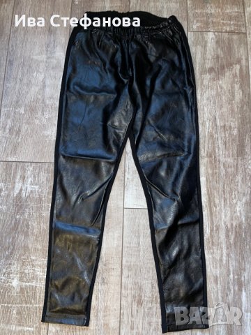 Нов черен еластичен  кожен клин с комбинация  еластично трико  , снимка 5 - Клинове - 35787512