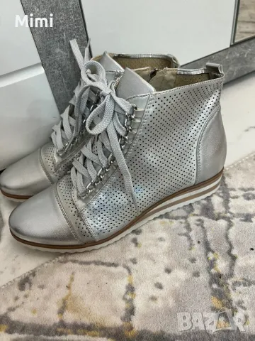 Нови!!!Перфорирани боти сребристи 38, снимка 12 - Дамски боти - 50424429