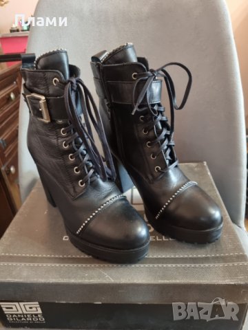 Дамски ботуши естествена кожа на ток Daniele Gilardo 