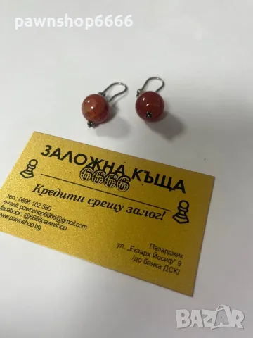 Обеци сребро 925 с минерали, снимка 5 - Обеци - 48219902