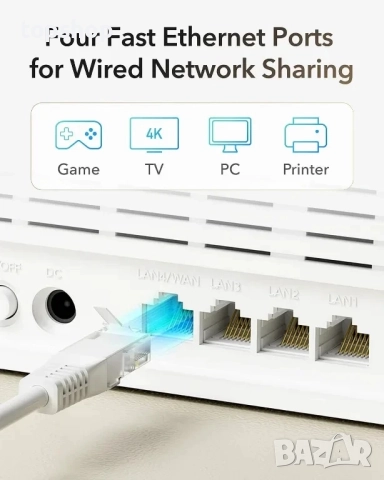 Нов Cudy LT500E 4G LTE Cat 4 модемен рутер със слот за SIM карта, AC1200 WiFi, OpenVPN, Wireguard..., снимка 4 - Рутери - 51595320