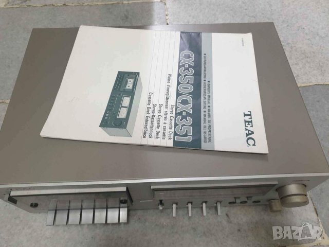 Stereo Cassette deck Касетен дек TEAC CX-350 В идеално състояние, работи отлично. Made in Japan С кн, снимка 2 - Декове - 37825353