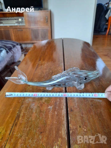 Стъклена фигура,фигурка,риба #5, снимка 4 - Други ценни предмети - 53024376