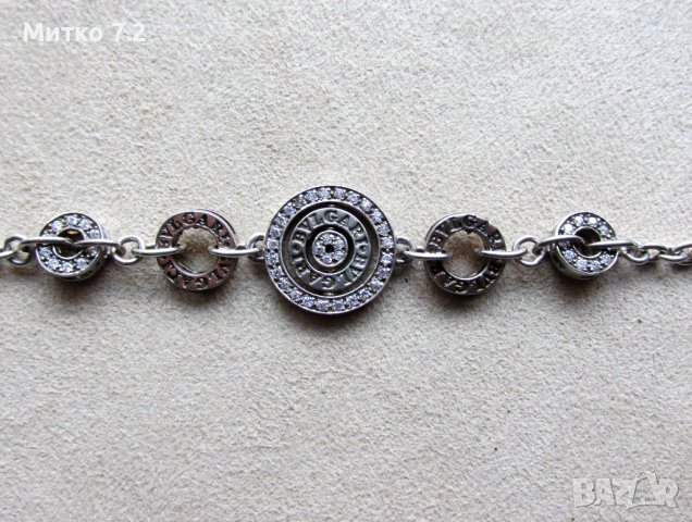 Дамска сребърна гривна " Bvlgari", снимка 2 - Гривни - 39270562