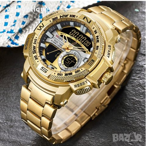 Водоустойчив Спортен Модел Мъжки Часовник Метална Верижка