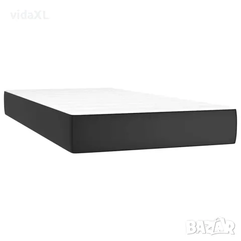 vidaXL Матрак с покет пружини средна твърдост за деца черен 80x160 см изкуствена кожа（SKU: 4016542）
