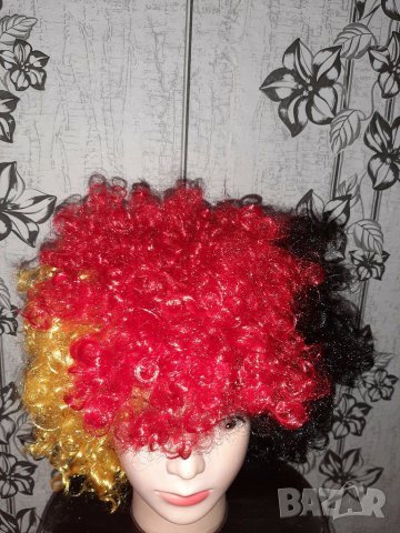 PERUCKE AFRO Шарена къдрава перука с голям обем, снимка 3 - Аксесоари за коса - 30370067