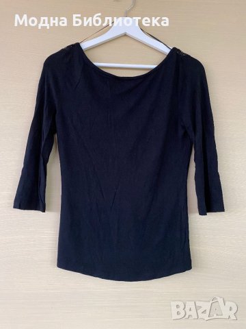 Черна блуза Zara с дантелен гръб