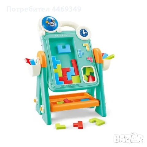 Детска двустранна дъска - за рисуване и Тетрис игра, снимка 3 - Образователни игри - 50252487