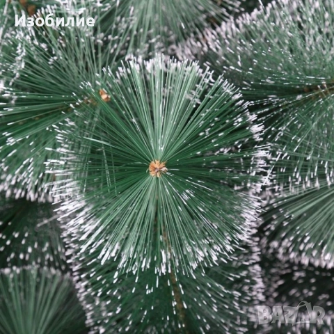 Елха - Изкуствена коледна елха с бели връхчета и шишарки , снимка 9 - Декорация за дома - 52385638