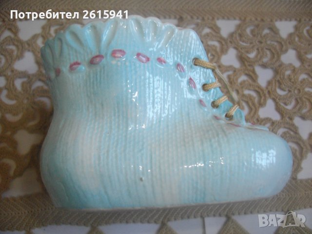 Винтидж 1960г-Япoнска INARCO-Порцеланова Фигура-Детски Обувки/Ваза-Отлична, снимка 12 - Статуетки - 39898150