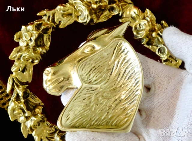 Бронзов пепелник глава на Кон. , снимка 6 - Антикварни и старинни предмети - 53262573