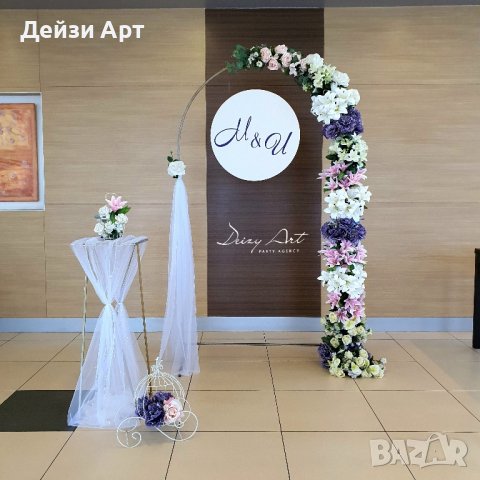 Украса за Сватва/Арка с цветя, снимка 3 - Декорация - 42349626