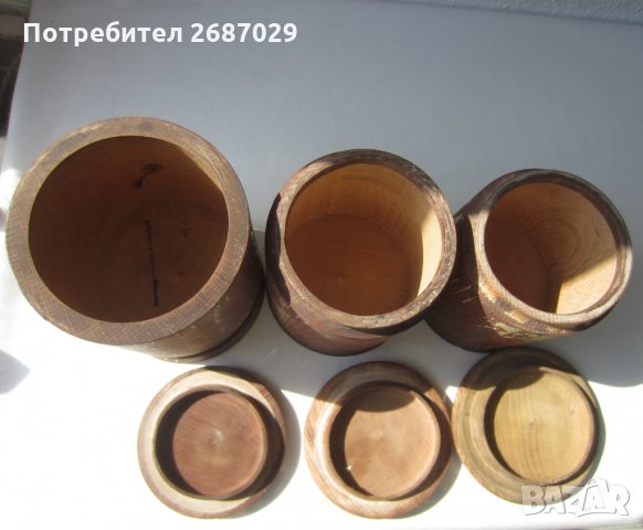 3 стари дървени кутии за подправки, дърво, снимка 11 - Антикварни и старинни предмети - 29593005