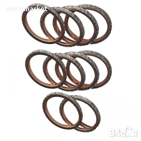 Гарнитура ауспух медна+графит 44X37X4mm YAMAHA MT 09/R1/FZ8, снимка 2 - Аксесоари и консумативи - 49825836