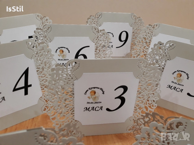 Покани за кръщене с дантелена рамка, покана за кръщене с дантела, вариант 2, снимка 13 - Други - 25694655