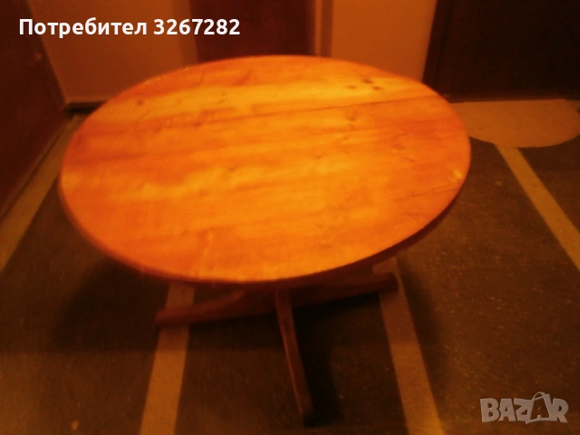 Маса,Сгъваема,Масивна, Естествено Дърво