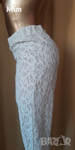 М Дантелен панталон / клин/ с подплата, снимка 3 - Панталони - 32119505