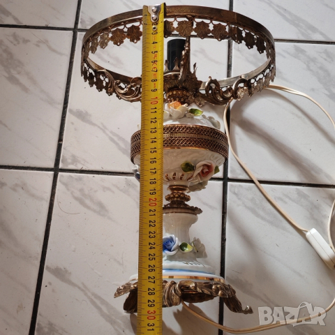 Стара порцеланова,настолна лампа. , снимка 10 - Антикварни и старинни предмети - 52650429