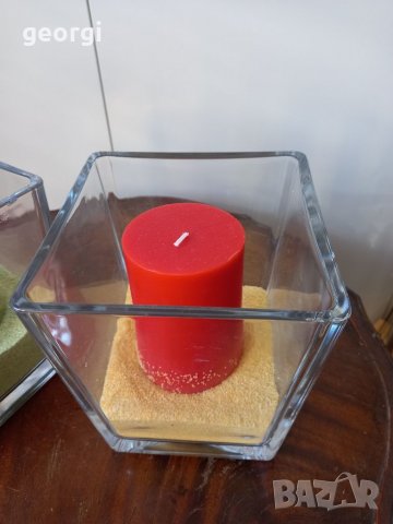 Големи свещници с ароматни свещи   4/3, снимка 3 - Декорация за дома - 34887632