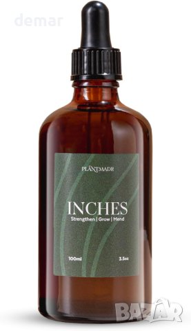 Inches - Унисекс 100% натурално масло за растеж на коса/брада, (100ml)