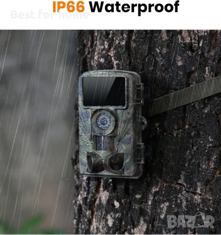 4K 48MP ловна камера с нощно виждане, активиране с движение, снимка 6 - Камери - 51064357