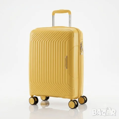 Куфар за ръчен багаж 55x40x23 PP 88001 – твърд куфар с 4 колела и TSA заключване, снимка 2 - Куфари - 56200110