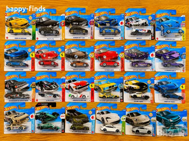 Hot Wheels – Ferrari, Porsche, BMW, Audi, Nissan, Toyota, Volvo
