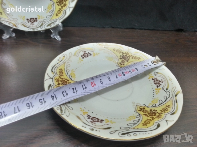 Стар български порцелан чинии чинийки Изида , снимка 2 - Антикварни и старинни предмети - 35963585