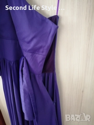Дълга луксозна официална бална / вечерна / абитуриентска лилава рокля р-р XS - марка Actualee, снимка 11 - Рокли - 54224765
