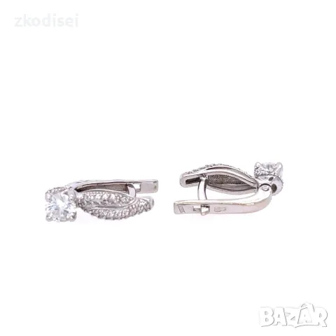 Златни обеци с диаманти и брилянти 3,88гр. 14кр. проба:585 модел:30032-2, снимка 2 - Обеци - 49735609