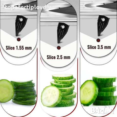 Ръчно ренде за зеленчуци MASTERTOP Mandolin Vegetable Cutter, снимка 2 - Кухненски роботи - 50697133