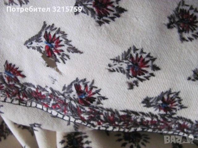 Покривка, ръчна бродерия , монограм 185х 92см., снимка 6 - Антикварни и старинни предмети - 50930185