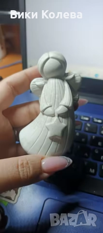 Силиконови Форми за Отливане на Ангели - 2 бр. Ангел със Звезда  и Ангел със Сърце, снимка 4 - Форми - 52824956