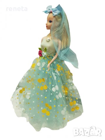 Кукла Ahelos, Булка, Синя рокля, Без кутия, 30 см, снимка 2 - Кукли - 38438679