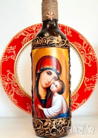 Авторски бутилки с икона или Дървото на живота, снимка 8 - Икони - 38470161