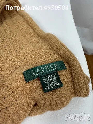 Шал от вълнен трикотаж с изразена структура на Lauren Ralph Lauren, снимка 4 - Шалове - 56154244