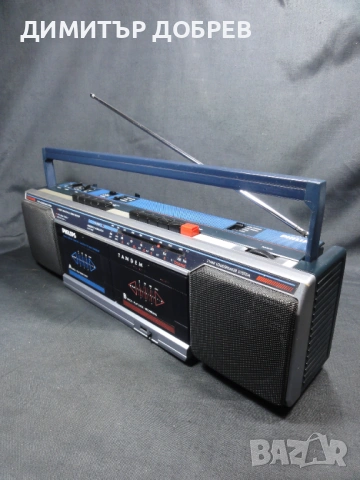 СТАР РЕТРО ДВУКАСЕТЪЧЕН РАДИО КАСЕТОФОН PHILIPS D8069/01, снимка 2 - Радиокасетофони, транзистори - 53273770