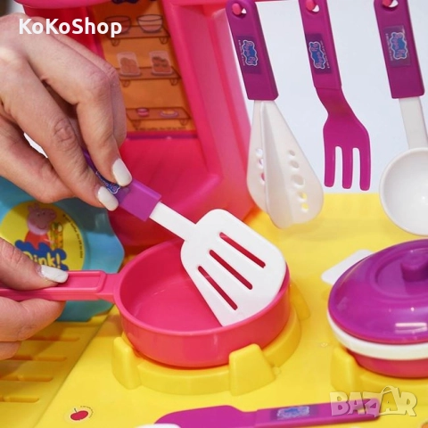 Детска кухня Peppa Pig с 13 аксесоара/детска кухня, снимка 4 - Образователни игри - 52286486