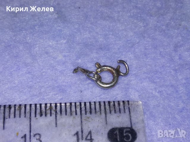 Стара СРЕБЪРНА КАРАБИНКА ЗАКОПЧАЛКА За ГРИВНА ВЕРИЖКА КОЛИЕ СРЕБРО 925 За РЕМОНТ ЧАСТИ 40653, снимка 7 - Други - 42761120