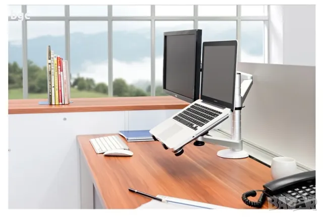Дизайнерска Стойка ЛАПТОП+МОНИТОР Алуминиева Регулируема , снимка 12 - Стойки, 3D очила, аксесоари - 47848764